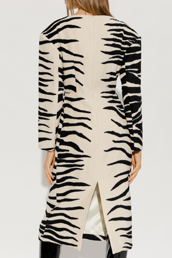 ワンピースその他 Dries Van Noten Black wool-blend dress with drape Dries Van Noten Black Wool-blend Dress With Drape | ModeSens